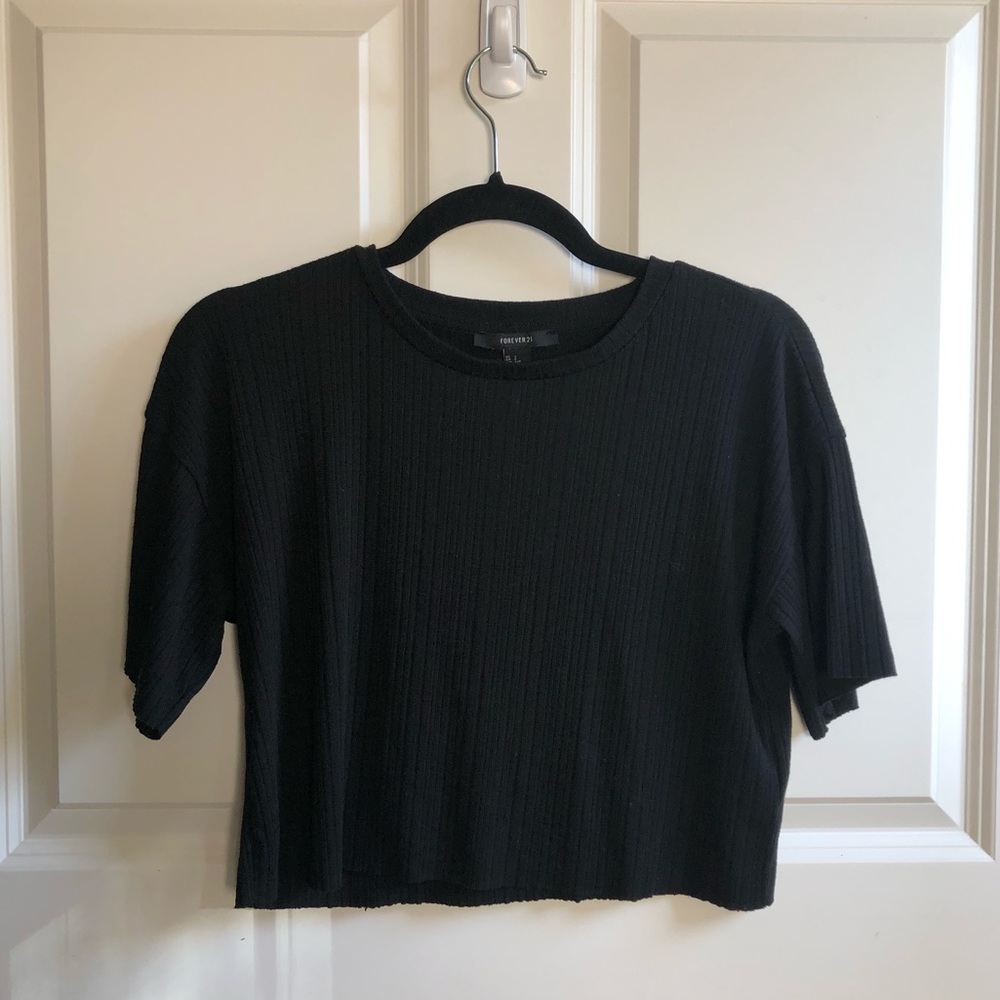 F21 Black Crop Top Size Small